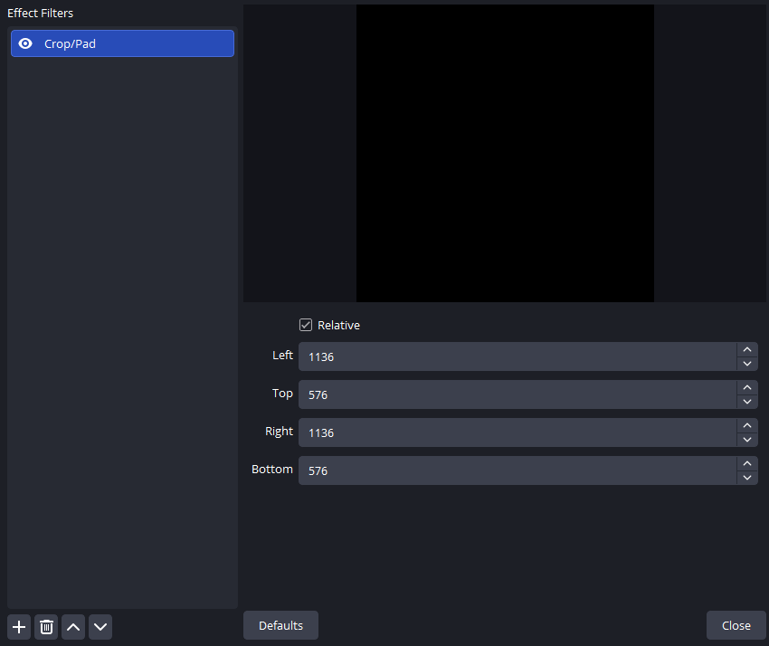 OBS Crop Filter